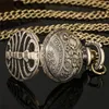 Steampunk, yarım avcı kafatası kemiği kasa unisex kuvars cep saati Arap numarası ekran 80 cm kolye zinciri ile