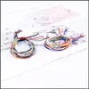 Urok bransoletki biżuteria Czech bransoletki kostka dla kobiet dziewcząt Regulowany ręcznie robiony z koralikami pleciony linę przyjaźń dhtth