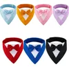 Triangle pour animaux de compagnie Bibs écharpes ajusté Collier Gentleman Bow Tie Suit Novelty Bandanas Dog Apparel Supply