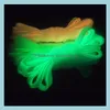 Parti di scarpe Accessori Scarpe Lacci luminosi Lacci piatti Glow In The Dark Night Colorf Fluorescent Light Up Lacci sportivi Adts Kids Chr