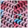20 pairs Fluffy Faux 3D Mink Eyelash Curl False Eyelashes Thick Long Dramatic Eye Lashes Extension Cruelty Free Lash With Rainbow Tray Makeup