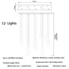 Lampade a sospensione a LED design goccia d'acqua Sala da pranzo Lampadario Cucina Isola Lampada a sospensione Decorazioni per la casa Scala in cristallo dorato