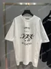 22SS Men Designers T-shirts Paris Athlètes surdimensionnés manches courtes col rond streetwear bleu noir blanc xinxinbuy XS-L