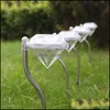 Garden Decorations Patio Lawn Home Outdoor Solar Lanterns Powered Stake Diamond LED Lamps Light Pathway Path LJA2437 WETLW 1357 T2 Drop D