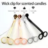 Rostfritt stål Snuffers Candle Wick Trimmer Rose Gold Candle Scissors Cutter Candle Wick Trimmer Oil Lamp Trim Scissor Cutter