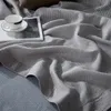 毛布ワッフルチェック柄コットンソファースローブランケット夏のベッドレッド通気性日本のタオルキルト柔らかいカバーレット