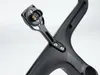 Full Black Inc Carbon Fiber Road Cykel Integrerat styr med stamkolvägstyret för 28 6mm gaffel214T