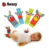 Sozzy Baby toy socks Baby Toys Gift Plush Garden Bug Wrist Rattle 3 Styles Educational Toys cute bright color2828
