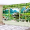Bellissimo tappeto 3d stampa digitale paesaggio parete hippie arazzo soggiorno camera da letto decorazione della casa J220804