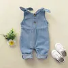 New Fashion Newborn Baby Boy Baby Girl Clothes Denim Sleeveless Romper Jumpsuit Outfit Set Casual Summer Overall G220521