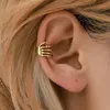 Boucles d'oreilles à Clip à vis en acier inoxydable, indolores, pour hommes/femmes, Punk, or, argent, Non Piercing, faux bijoux, cadeauClip-on Odet