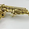 Real Pictures W010 Soprano Saxophone B Flat Brass Plated Professional Woodwind With Case Accessories9530464