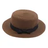 Bordeos anchos sombreros Fedora para mujeres para niños para niños niñas para niños sombrero de paja