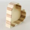 Promozionale in legno a forma di cuore Confezione regalo 6 pezzi accessorio da bagno Spugna sisal / pettine Legno / Spazzola per massaggi / spa / Regalo da bagno lxj047