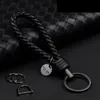 Keychains Leather Car Key Chain Men's High Quality Pendant Cowhide Hand Woven Women's Creative Gift Decorative LanyardKeychains