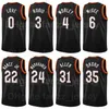 Skärmtryckt basket Lauri Markkanen Jersey 24 Kevin Love 0 Isaac Okoro 35 Dean Wade 32 Caris Levert 3 Rajon Rondo 1 Darius Garland 10