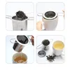 Folding Double Handles Tea Infuser with Lid Stainless Steel Fine Mesh Coffee Filter Teapot Cup Hanging Loose Leaf Tea Strainer DH9555