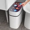 Smart Induction Trash Can Automatic Dustbin Bucket Garbage Bathroom for Kitchen Electric Type Touch Trash Bin Paper Basket 220408