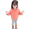 Baby flicka kläder randiga flickor kläder hoodies leggings flicka set casual stil barns träning 210412