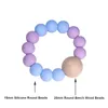 100pcs Multi Size Round Hexagon Beech Wood Baby Teething Beads Chewable Baby Teether Pacifier Bracelet Necklace Jewelry Making 220507