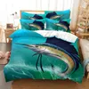 Digital Bedding Three Piece Set Big Fish Bedding Set