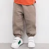 Leinen Gefaltete Baby Jungen Mädchen Hosen Sommer Baumwolle Gerade Lange Kinder Kleidung Kinder Casual Hosen Atmungsaktiv 220808