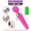 Вибраторы NXY Мощные клитор USB Recharge Magic Wand Vand Vibrator Massager Sext Wellness Эротические секс -игрушки для женщин для взрослых Produ6973392