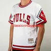 Herr Dam Ungdom Mitchell Ness 1987-88 WHITE Shooting Jersey Broderi Custom Valfritt namn Nummer XS-5XL 6XL