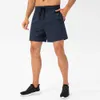 lu-09 Shorts Masculino Verão Solto Esportes Capris Respirável Forrado Elástico Roupa íntima Curta Secagem Rápida Fitness Casual Calças de Corrida Leggings de Academia