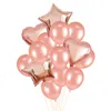 Dekoracja imprezowa Rose Gold Balloon Zestaw gwiazda Folia Folia Urodziny Baby Shower Wedding Hel Ballons Decor Globoparty