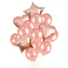 Decorazione per feste Balloon in oro rosa set stella heart foglio di compleanno baby shower wedding pallons decorazioni globoparty