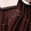 Chokers Fashion Long Pearl Collese для женщин Boho Multilayered Pendant 2022 Тренд -кокер -свитер