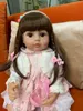 55 cm Original NPK Full Body Silicone Bebe Doll Reborn Girl Baby Princess Toy Birthday Bath Flexibel mjuk beröring Real 220505