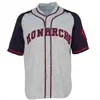 Chen37 Custoom 1942 Retro Kansas City Monarchs Jerseys Baseball Team Gray Cream Stitched Shirt Size S-4XL