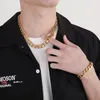 Tungt rostfritt stål guld silver enormt nk kedja länk halsband armband mens smycken set hip-hop punk gåvor 13mm 24 tum 8,26 tum