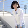 Kläderuppsättningar hyllor koreanska skoluniform Vest Fashion V-ring JK Embroidery Pullover Girl Boys British Sweater Tank Tops XXLCHOTHING