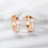 Hoop Huggie Hippie Unisex Iced Out Cubic Zirconia Pendientes para mujeres Hombres Rapero Ear Cuffs Joyería de moda Tendencia 2022 KBE137Hoop Kirs22