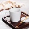 Sublimation Blank Becher Personalisierte Wärmeübertragung Keramik DIY White Water Cup Party Geschenkgetränkspot Großhandel Großhandel