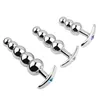 Nxy Anal Toys High Quality Aluminum Alloy 3 Pcs set Handle Plug Butt Expansion Male and Female Masturbator g Spot Pull Bead Orgasm 220420