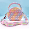 Fidget Toy Toy Decompression Toys Purse Rainbow Bubble Bag Messenger Messenger Bag Children Fild Mini Silicone Cartlet