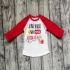 Thanksgiving Baby Girls Boy Flower Print T-shirts Höst Ruffle Långärmad Skjorta Toppar Bomull Barn Tees Kids kläder