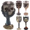 3D Gothic ze stali nierdzewnej Kreatywna czaszka woda Dragon Skeleton Design na imprezę Bar Home Stein Goblet Mub Halloween Prezenty 220727