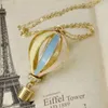 Colorful Hot Air Fire Balloon Pendant Long Necklace Charm Sweater Chains Pandent Golden Chain Stylish Jewelry Char