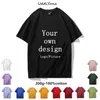T-shirt personnalisé 100 Coton Quality Fashion Femmes Men Top Tee Diy Vos propres vêtements imprimés de marque Souvenir Team Vêtements 220618