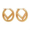 Damen Premium Gold Ohrring Designer Ohrstecker Luxusmarke Buchstabe Design F Ohrringe Modeschmuck270i