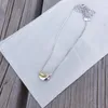 Collane con ciondolo Collana in argento sterling con fagioli di acacia Femmina giapponese e coreana Amore Catena clavicola Temperamento semplice Vento freddo