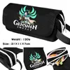 Cosmetic Bags & Cases Game Genshin Impact Pencil Case Black Cartoon Make Up Bag Student Stationery Multi-function Flip