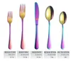 Stainless Steel Tableware Gold-plated Black Creative Steak Cutlery Titanium-plated Colorful Western Tableware Set HZT