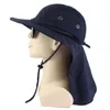 ベレー帽の夏の男性女性サンバケツハット首皮フラップアウトドアUV保護ワイドハイキングフィッシングメッシュ通気性のある帽子床