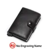 حاملات البطاقات حامل معرف الألياف الكربونية Hasp Men Men Brand Rfid Magic Trifold Leather Leath